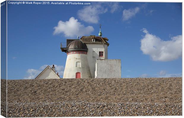 Aldeburgh Fort Green Windmill  Canvas Print by Mark Roper
