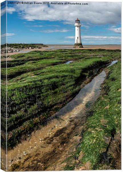 Perch Rock Lighthouse  Canvas Print by Adrian Evans