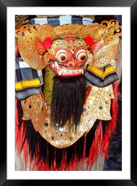 Balinese Barong Framed Mounted Print by Mark Sellers