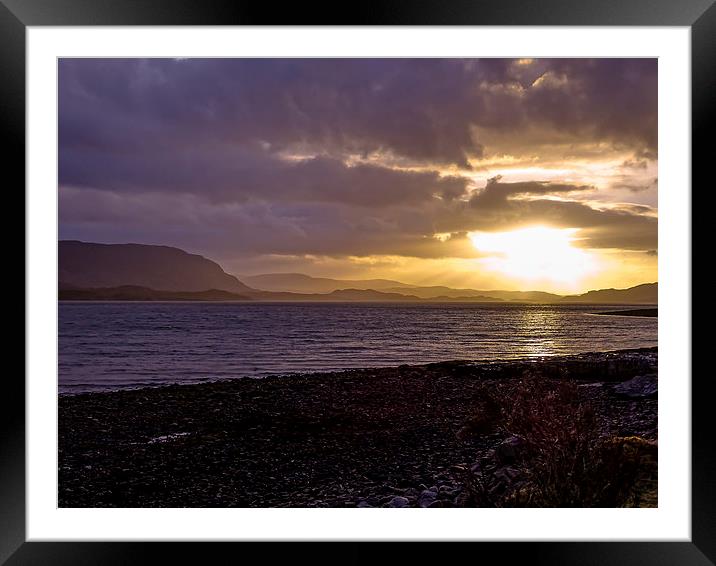 Upper Loch Torridon Sunset Framed Mounted Print by Ellie Rose