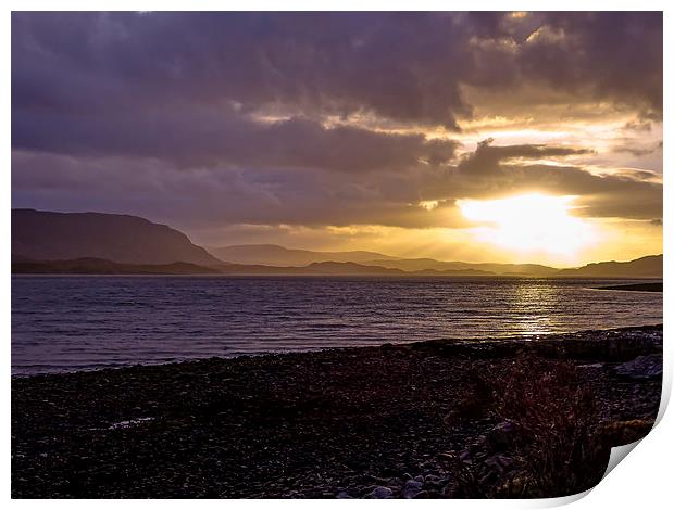 Upper Loch Torridon Sunset Print by Ellie Rose