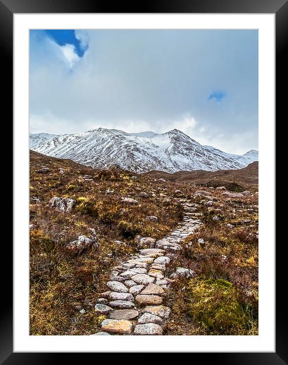 Path to the Mountain Framed Mounted Print by Ellie Rose