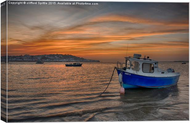  Instow Sunset Canvas Print by clifford Spittle
