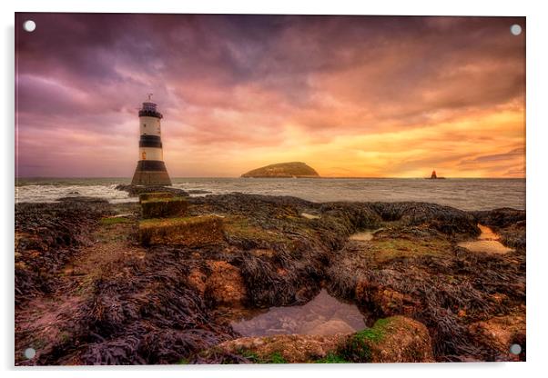  Trwyn Du Lighthouse Acrylic by Jason Green