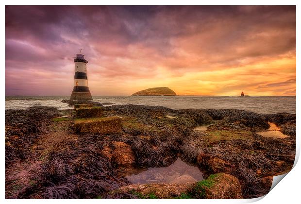  Trwyn Du Lighthouse Print by Jason Green