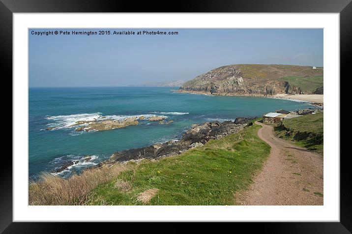 Portheras beach in NW Cornwall Framed Mounted Print by Pete Hemington