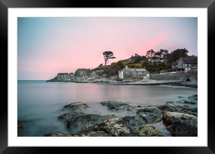  Sunrise at Lee Bay North Devon Framed Mounted Print by Dave Wilkinson North Devon Ph
