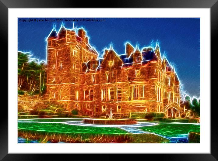  Abstract Belfast Castle Framed Mounted Print by Peter Lennon