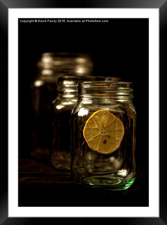  Lemon in Jar Framed Mounted Print by David Pacey