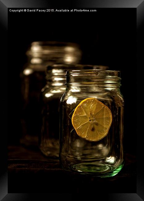  Lemon in Jar Framed Print by David Pacey