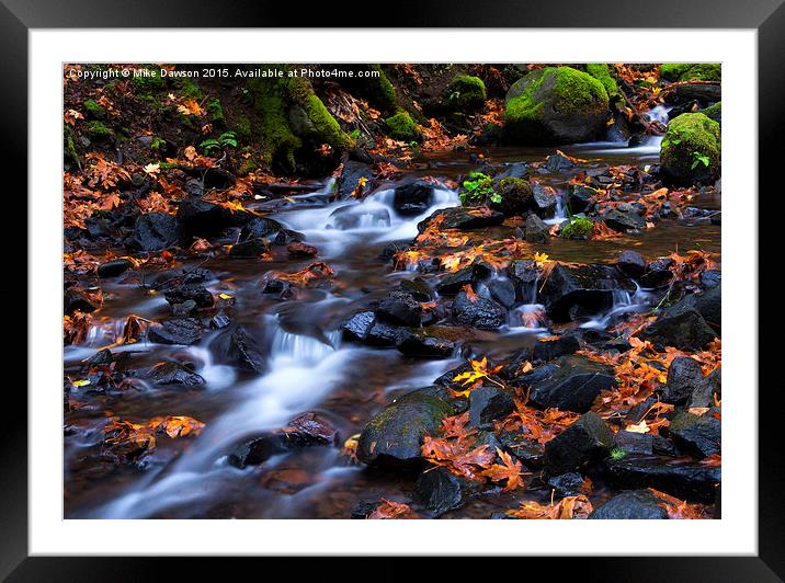 Autumn Meander Framed Mounted Print by Mike Dawson