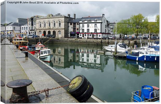  The Barbican Old Harbour Plymouth Canvas Print by John Boud