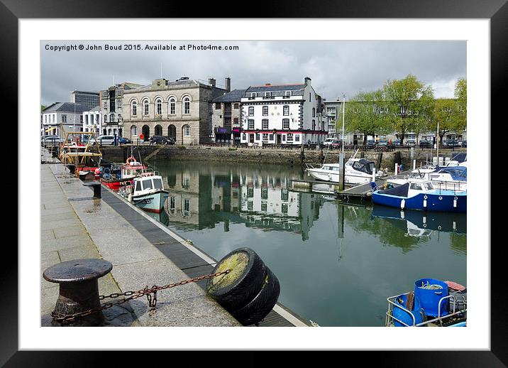  The Barbican Old Harbour Plymouth Framed Mounted Print by John Boud