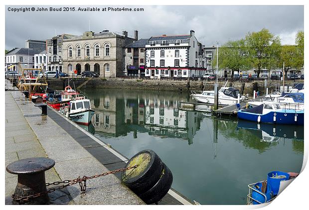  The Barbican Old Harbour Plymouth Print by John Boud