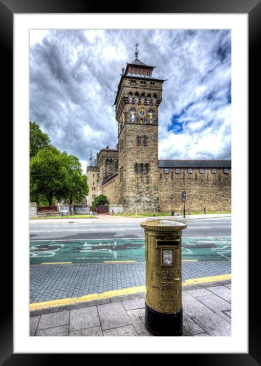 Cardiff Castle Clock Tower Framed Mounted Print by Steve Purnell