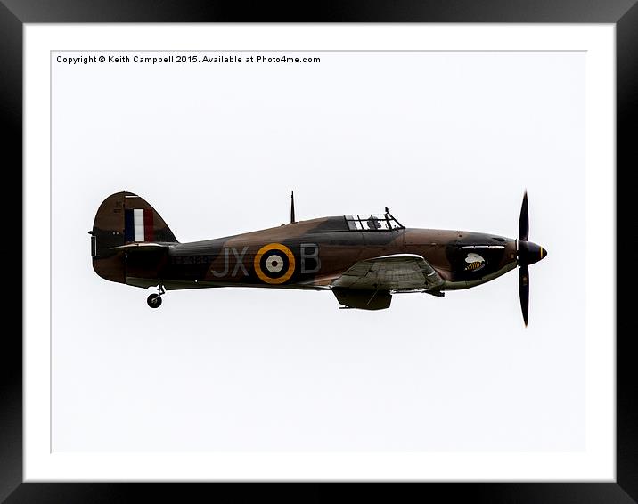  RAF BBMF Hurricane LF363 Framed Mounted Print by Keith Campbell