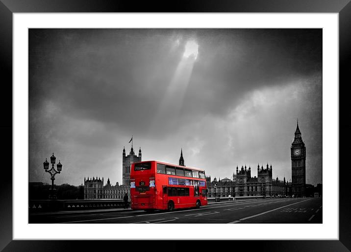 Red Bus Framed Mounted Print by Svetlana Sewell