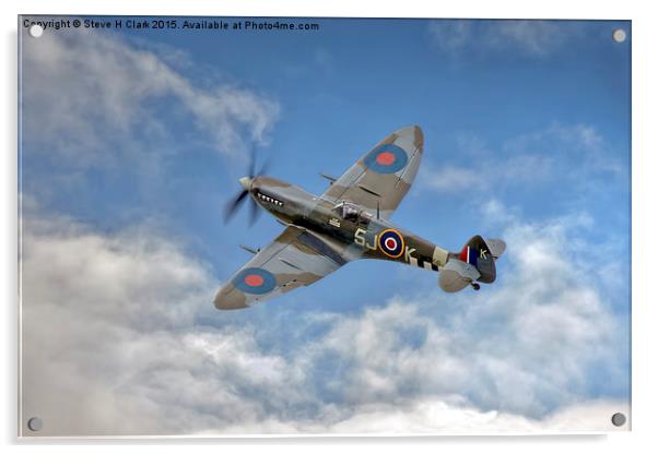 Spitfire LF IX 126 Squadron Acrylic by Steve H Clark