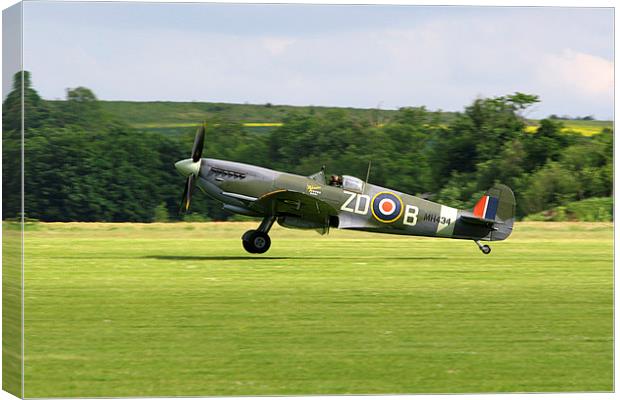  Spitfire MH434 Canvas Print by Oxon Images