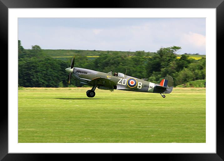  Spitfire MH434 Framed Mounted Print by Oxon Images