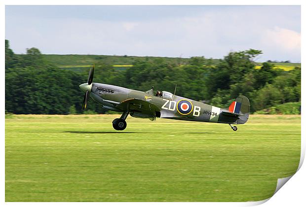  Spitfire MH434 Print by Oxon Images