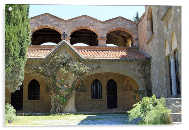  The Monastery of Filerimos Acrylic by mark philpott