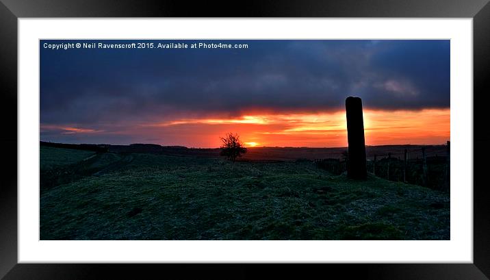  Curbar Dawn Framed Mounted Print by Neil Ravenscroft