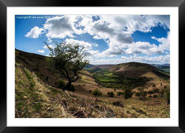  brecon view  Framed Mounted Print by luke perez