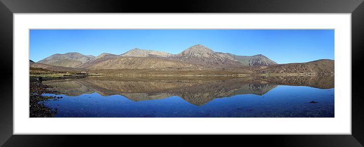 Loch Ainort reflections - Panorama Framed Mounted Print by Maria Gaellman