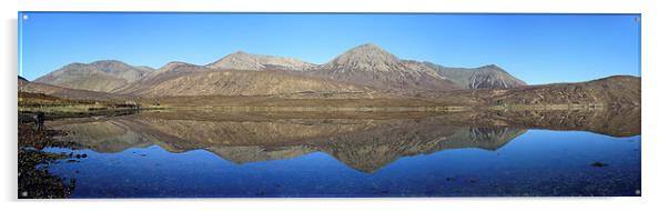 Loch Ainort reflections - Panorama Acrylic by Maria Gaellman