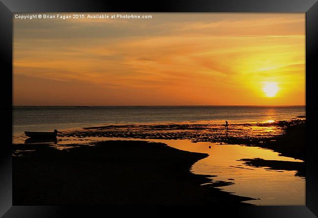  Mauritian  Sunset Framed Print by Brian Fagan