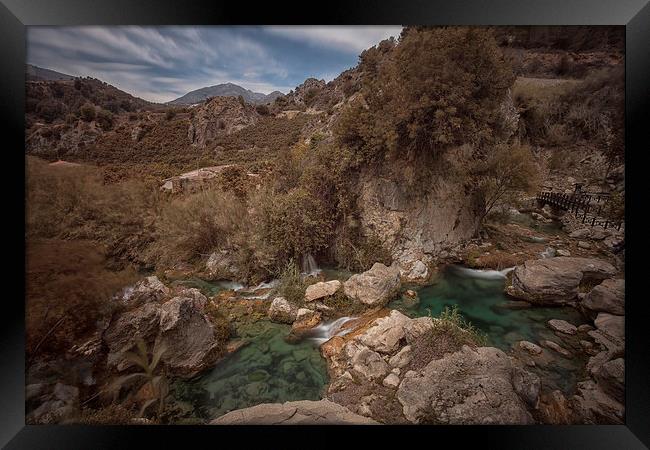  Algar waterfalls and rockpools Framed Print by Leighton Collins