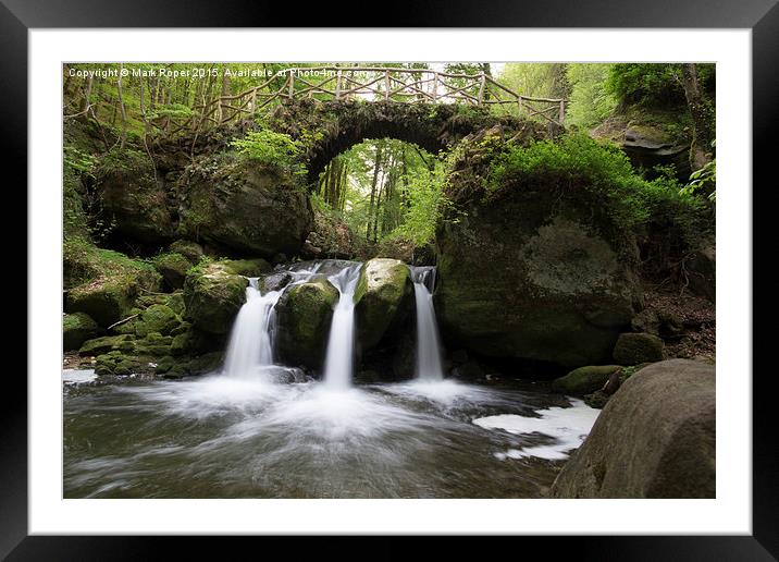  Waterfall in Mullerthal Framed Mounted Print by Mark Roper