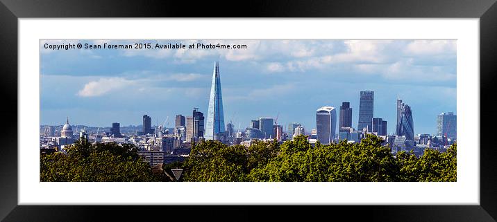 London Skyline  Framed Mounted Print by Sean Foreman