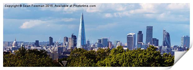 London Skyline  Print by Sean Foreman