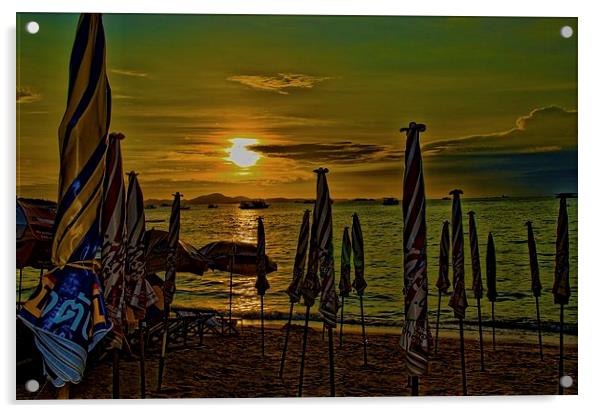  PATTY BEACH SUNSET Acrylic by radoslav rundic