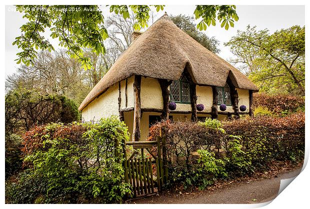  Thatched Cottage in Devon England Print by Philip Pound