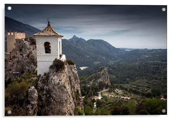  Guadalest bell tower Acrylic by Leighton Collins