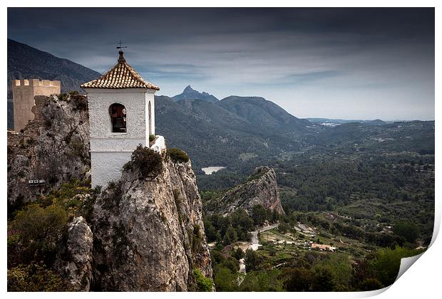  Guadalest bell tower Print by Leighton Collins