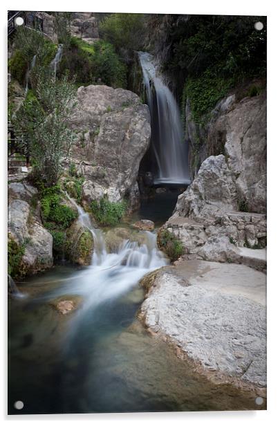  Algar waterfalls  Acrylic by Leighton Collins