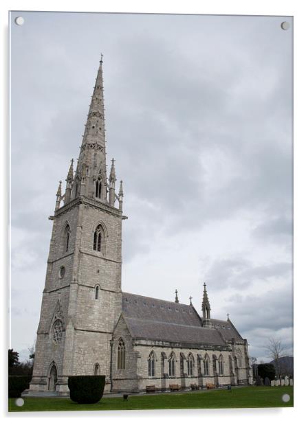  St Margaret's Church Bodelwydden Acrylic by Andy Heap