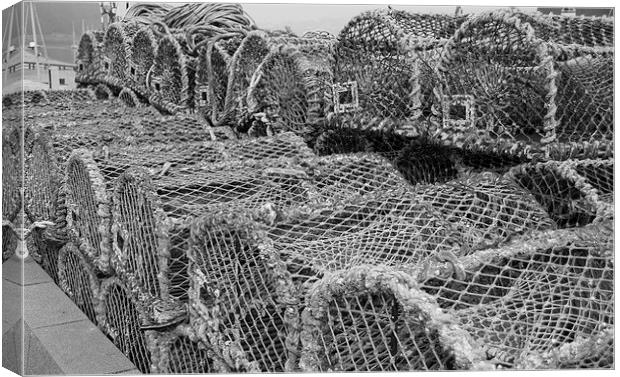  Lobster Pots Canvas Print by Andy Heap