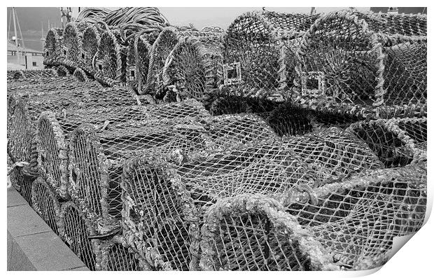  Lobster Pots Print by Andy Heap