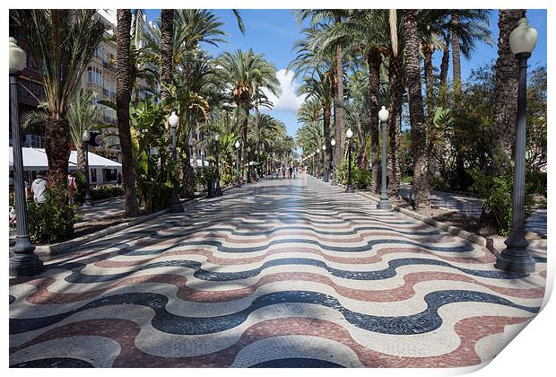  Alicante wavy pavement Print by Leighton Collins