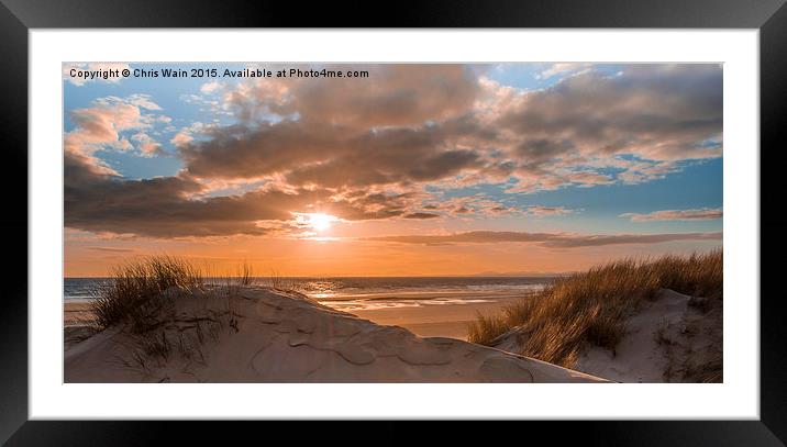  Harlech Dunes at Sunset Framed Mounted Print by Black Key Photography
