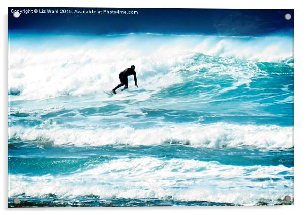  Surfs up Acrylic by Liz Ward