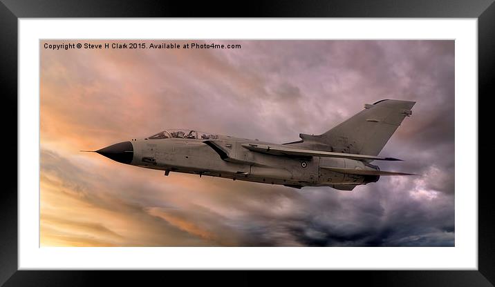  Panavia A-200 Tornado at Sunset Framed Mounted Print by Steve H Clark