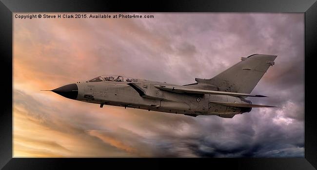  Panavia A-200 Tornado at Sunset Framed Print by Steve H Clark