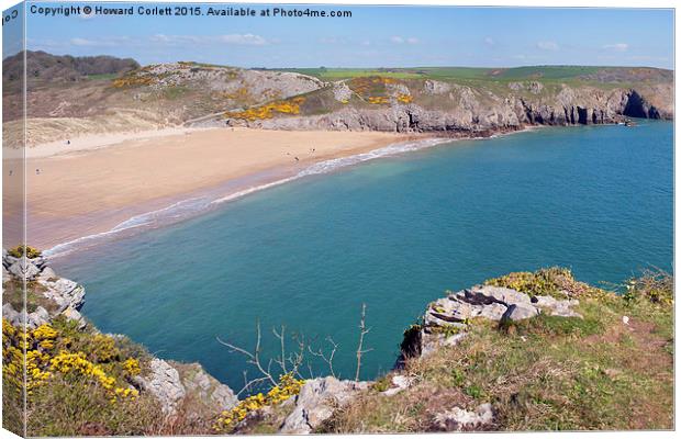 Barafundle Bay Pembrokeshire  Canvas Print by Howard Corlett