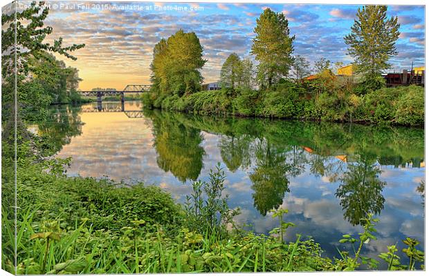 Snohomish River Canvas Print by Paul Fell